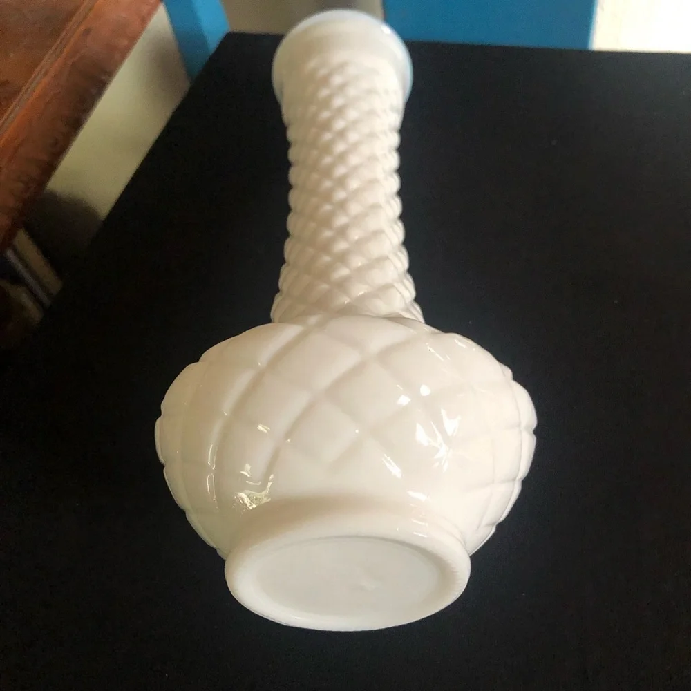 Vintage White Milk Glass Bud Vase